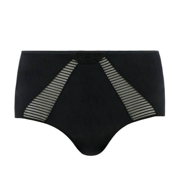 LOU Stripes Black High Waisted Panty NWT Size Small in Black - Picture 2 of 6